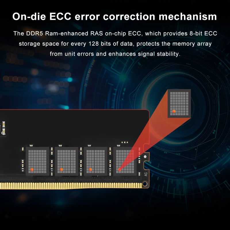 JUHOR Ram DDR5 32GB(16GBX2) 6000MHz 6400MHz DDR5 6400MHz Memoria Ram para computadora de escritorio - imagen 5