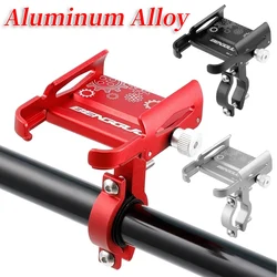Soporte para móvil de bicicleta de aluminio, giratorio 360° y antigolpes