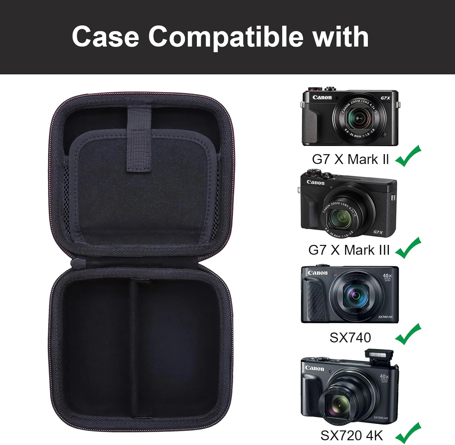 Funda LTGEM compatible con Canon PowerShot G7 X Mark II/G7 X Mark III/SX740/SX720 4K, violeta (solo funda) - imagen 4