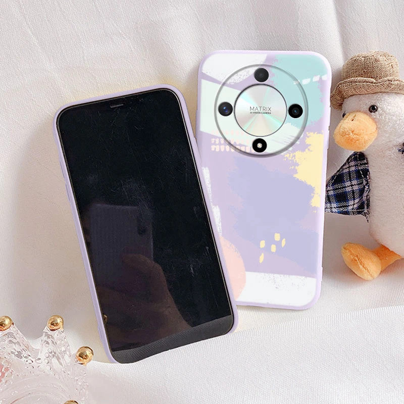 Funda bonita de gato para Honor X9b, carcasa trasera de silicona suave, carcasa de dibujos animados pintada, funda para Honor X9b, bolsa Coque - imagen 4