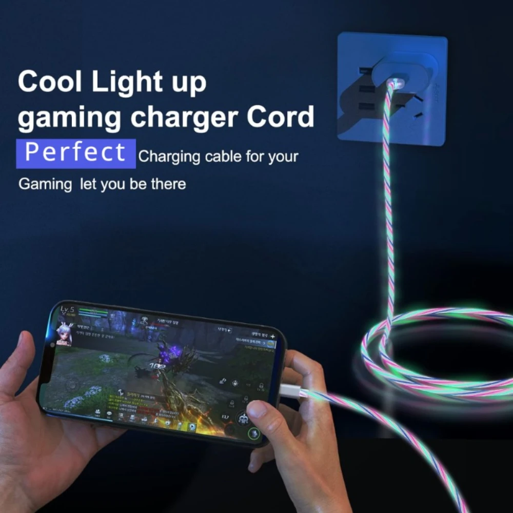 Cable LED PD 60W USB tipo C a USB C para iPhone 15 Pro Max Xiaomi Huawei Cable de datos de carga rápida Cable USB-C 1m 2m - imagen 3