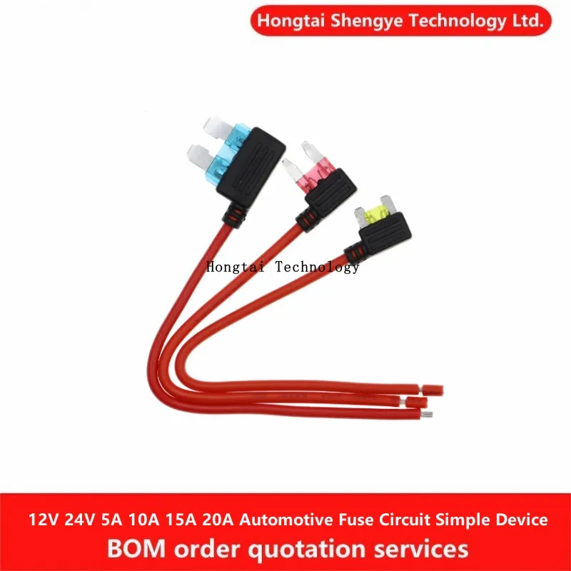 Portafusibles para coche, adaptador de circuito adicional, Mini fusible de hoja estándar Micro, dispositivo de seguridad Simple, 12V, 24V, 5A, 10A, 15A, 20A