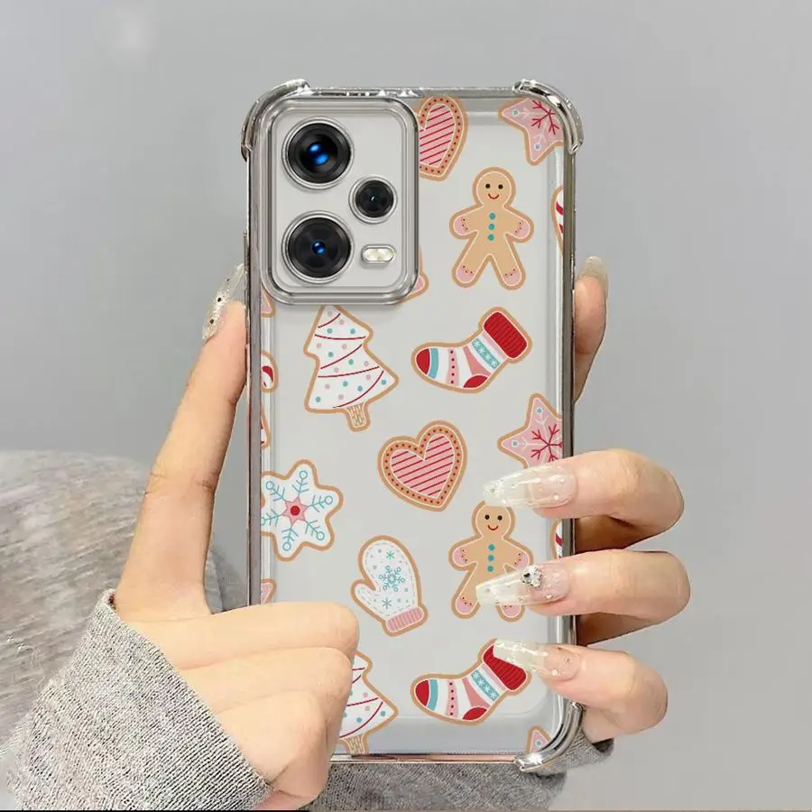 Funda transparente para teléfono Xiaomi Redmi Note 14 Pro Plus 11s 11 12 13 10 Pro 9S 10s 10 Lite lindo elemento navideño creativo - imagen 5