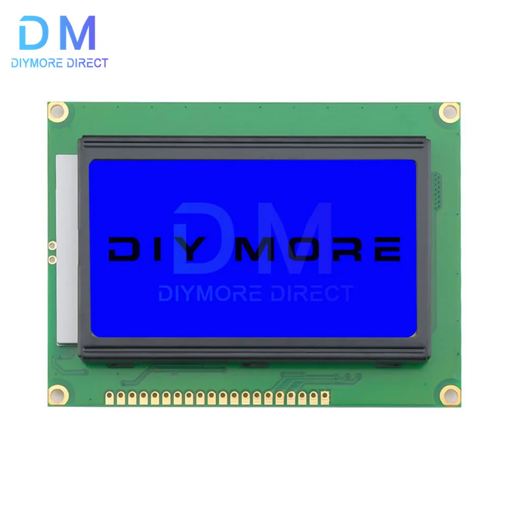 Pantalla LCD de 3,3 V, módulo de pantalla, azul, amarillo, blanco, 12864B - imagen 2