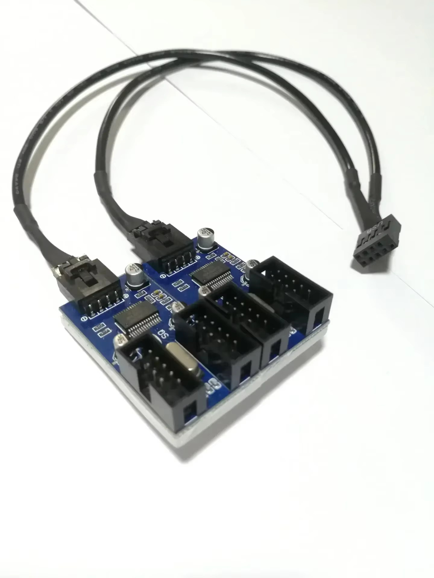 Extensor USB 2.0 de 9 pines: 1 a 4 cabezales, PCB interno para PC - imagen 5