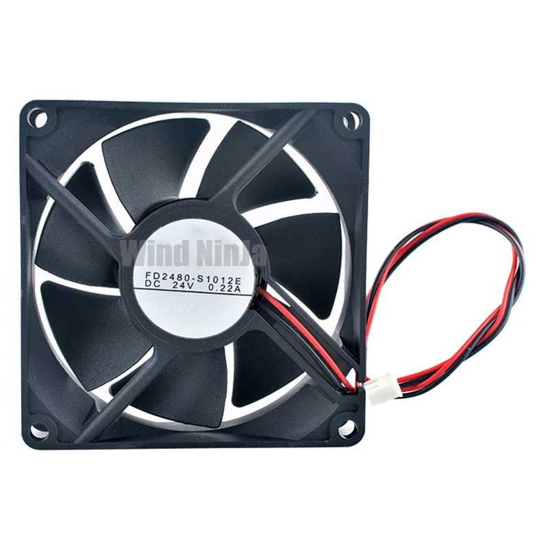 FD2480-S1012E 8cm 80mm ventilador de flujo Axial 80x80x25mm DC24V 0.22A ventilador de refrigeración de 2 pines para fuente de alimentación del convertidor de frecuencia - imagen 2
