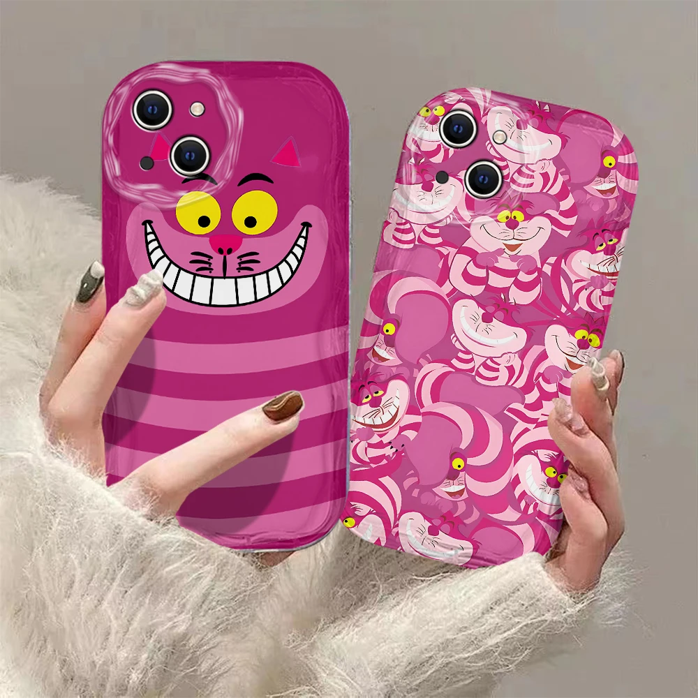 Funda de gato Cheshire 3D Wave para Xiaomi, carcasa bonita para Redmi 13C, 12, 12C, 10, 10C, 9, 9C, A1, A2, K50, K40, Note 13, 12, 11, 10 Pro Plus, 4G, 5G