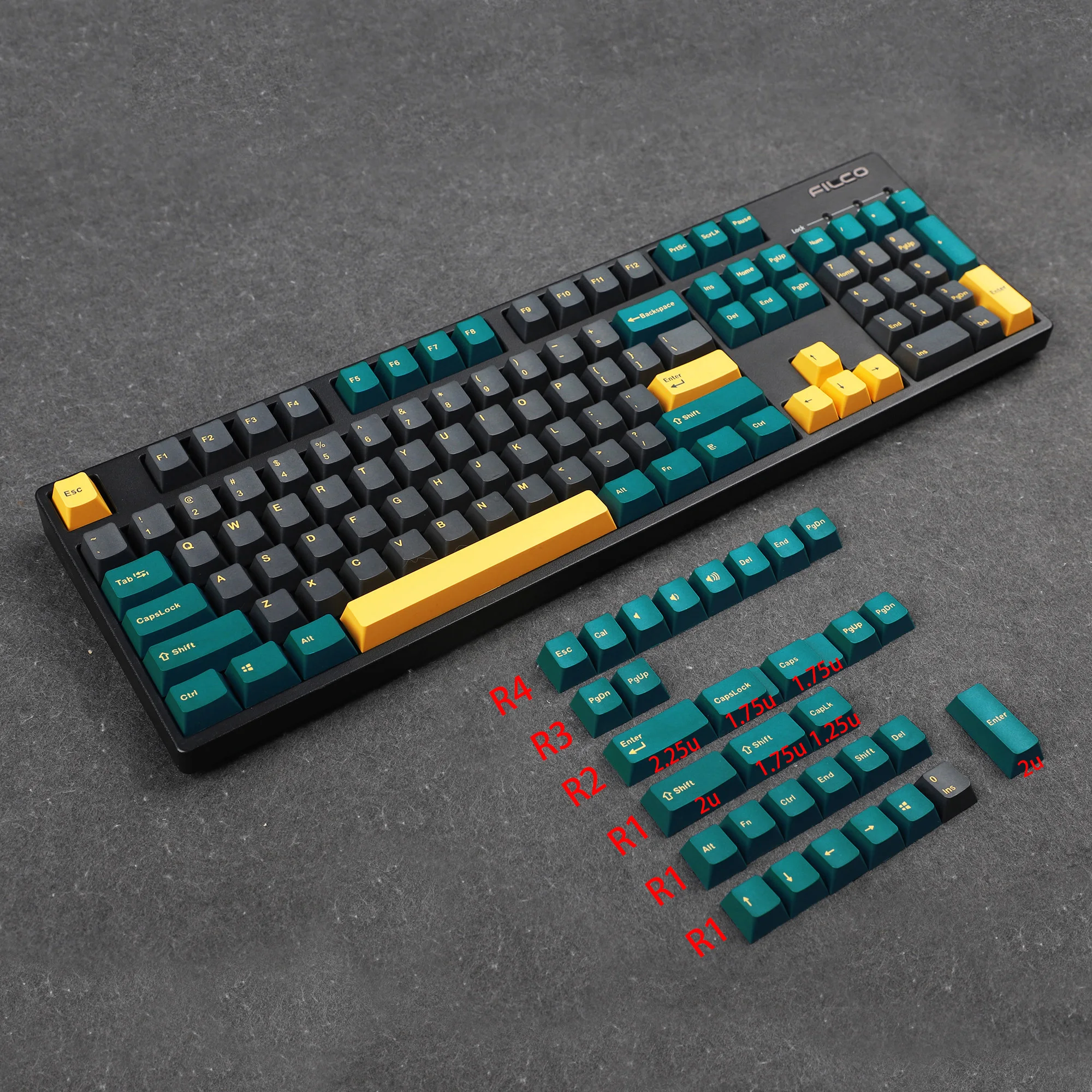 Teclas PBT de doble disparo Marrs Green Nautilus Darling OEM Profile para teclado mecánico MX 104 96 87 84 68 64 61 GMMK