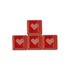 Juego de teclas de corazón de píxel rojo de Esc Enter WASD Flecha para teclado mecánico perfil OEM Material ABS doble disparo