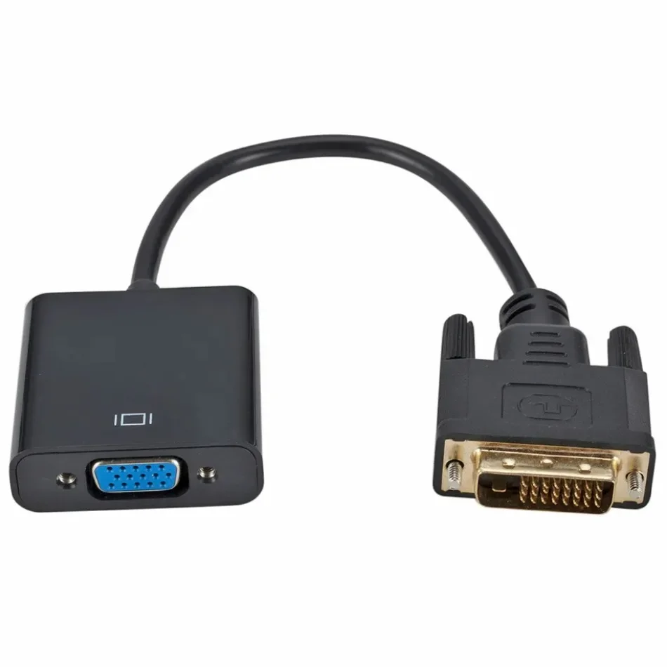 WvvMvv-adaptador DVI a VGA, convertidor de Cable de vídeo de 24 + 1 25 pines a 15 pines, 1080P, DVI-D, para Monitor de ordenador y PC - imagen 3