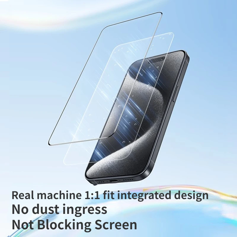Protector de pantalla SmartDevil para iPhone 15 Pro Max 15 Plus, cubierta completa de vidrio templado HD a prueba de polvo con herramienta de fácil instalación - imagen 3