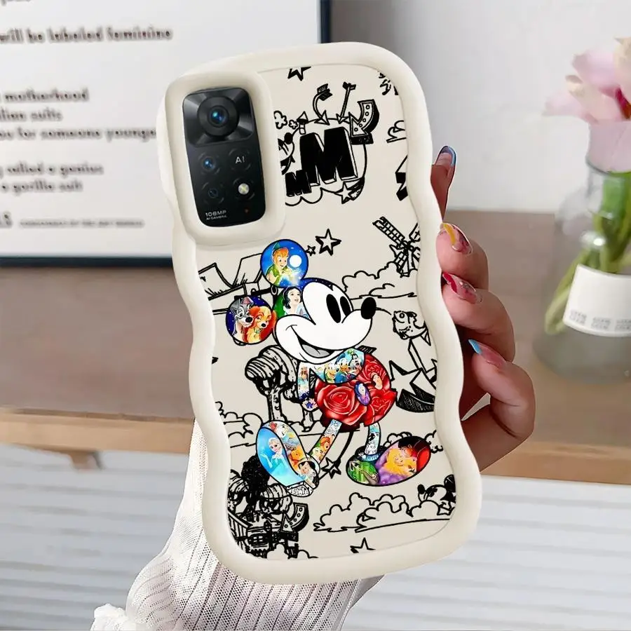 Funda para Xiaomi Redmi Note 13 Pro Plus 14 Pro 11 12 10 9 9S 10S 8 funda de teléfono suave Disney Mickey Minnie