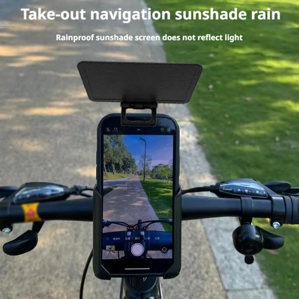 Visera plegable para teléfono móvil, ajuste multiángulo, fácil instalación, portátil, impermeable, a prueba de sol, antideslumbrante para teléfono móvil - imagen 4