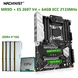 Juego de placa base MACHINIST X99 LGA 2011-3 Kit Xeon E5 2697 V4 CPU con 8 ranuras 64GB DDR4 ECC 2133MHZ memoria NVME SATA M.2 ATX MR9D