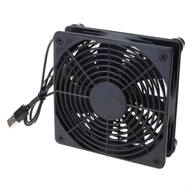 Ventilador enfriamiento USB 120 mm P9FA Compact DC5V 120 mm para caja televisión DVR del receptor del módem del - imagen 2