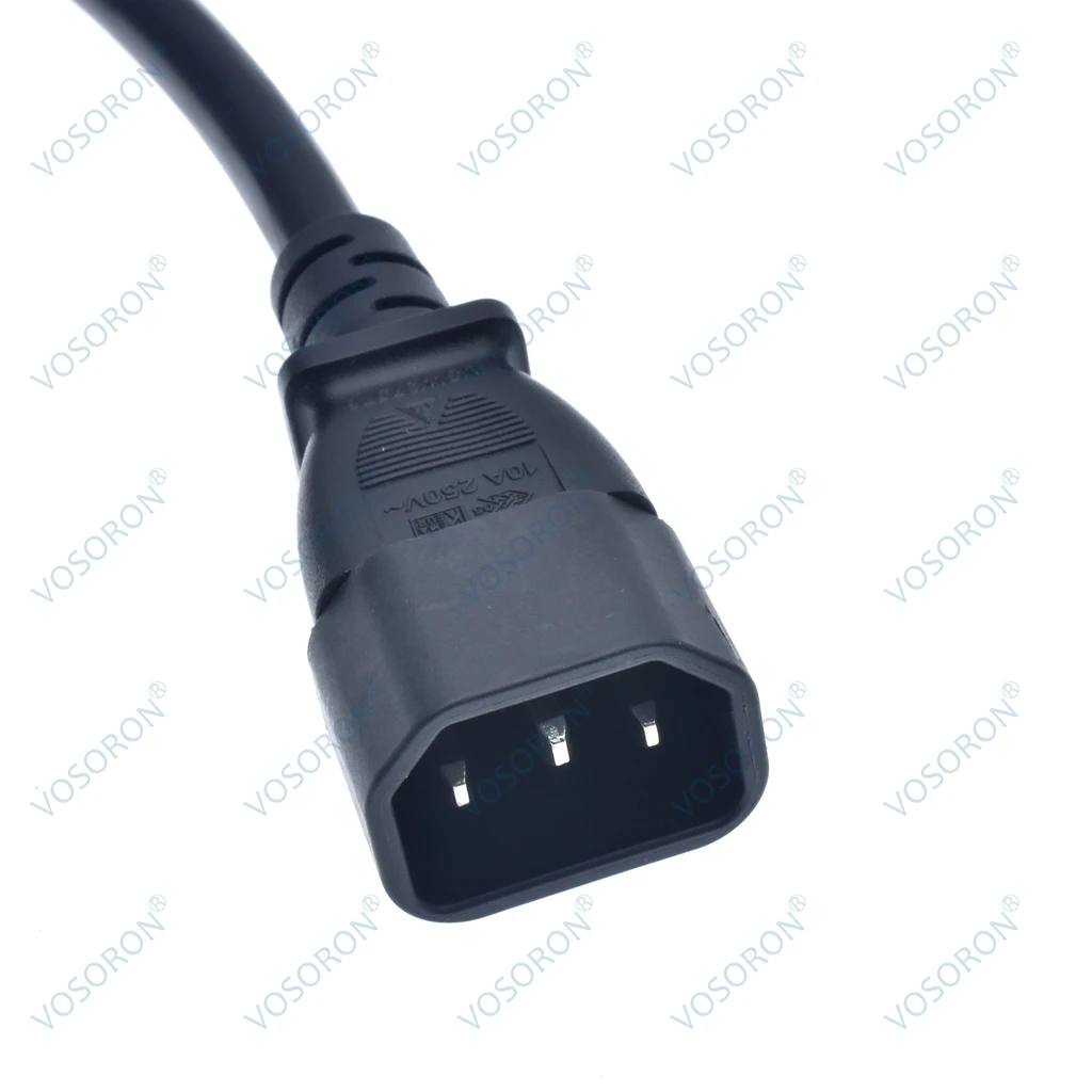 PDU UPS Cable IEC C14 a Euro Schuko Socket Cable de extensión de alimentación 30cm Schuko CEE7/4 Cable de extensión de alimentación Cable de alimentación - imagen 5