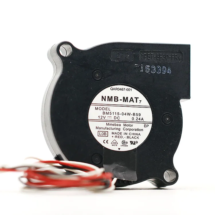 Ventilador de refrigeración de turbina para proyector NMB BM5115-04W-B59 5015, 12V, 0.24A, 5CM - imagen 4