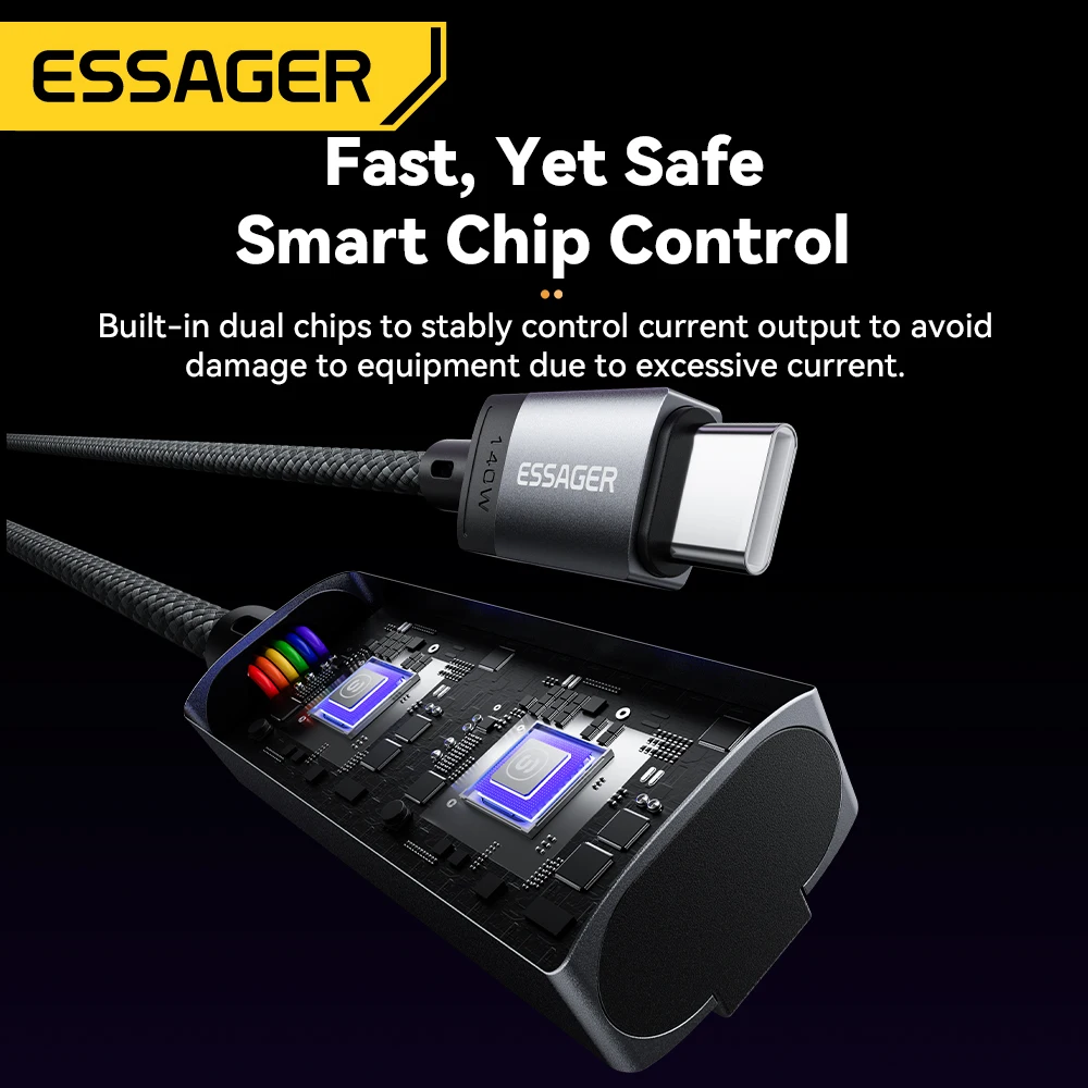 Essager USB tipo C a Magsafe 3 Cable cargador magnético portátil Cable de carga rápida PD3.1 140W para Macbook Pro Air 13 16 14 M1 M2 - imagen 5