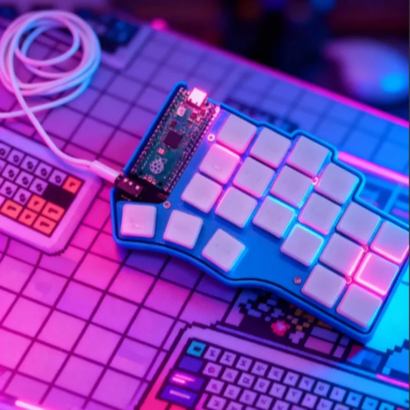 Paintor42 Teclado dividido de perfil bajo Teclado ergonómico dividido impreso en 3D de modo único con cable personalizado Teclados mecánicos para juegos - imagen 3