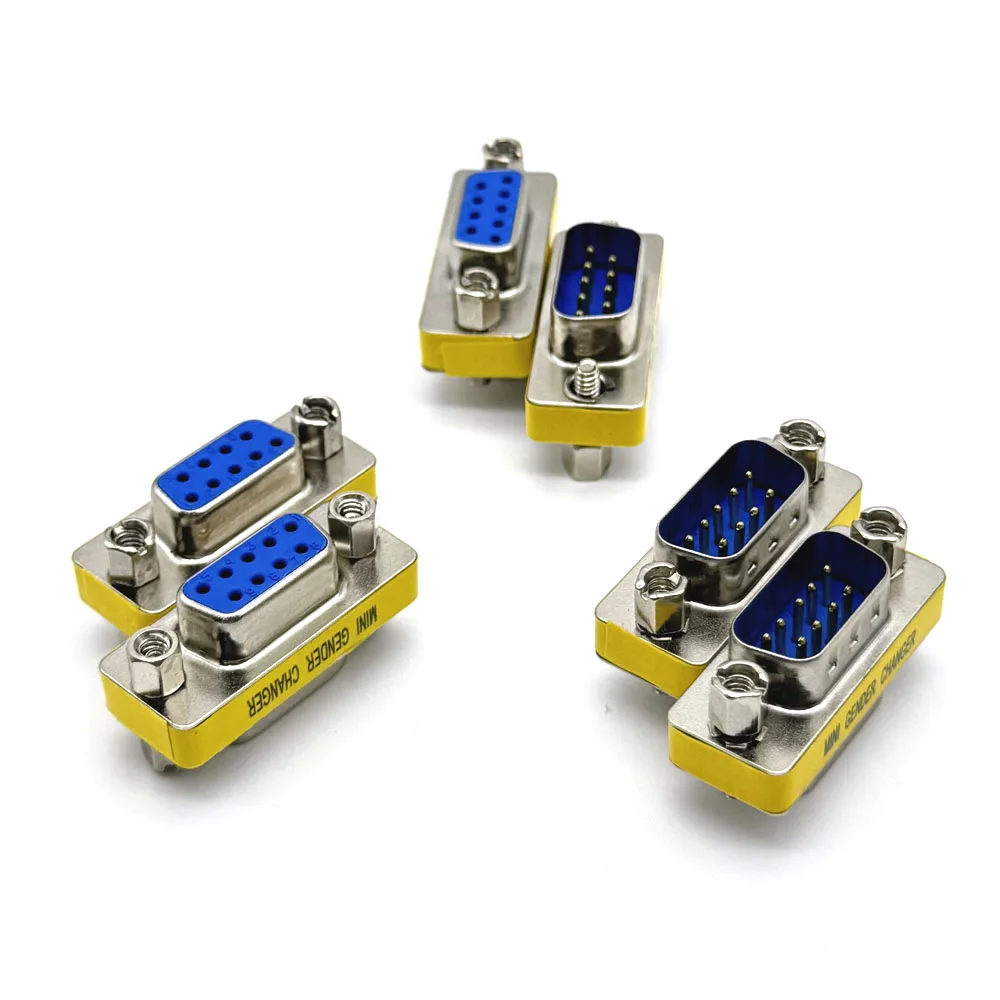 1 Uds 9Pin DB9 macho a hembra/macho a macho/hembra a hembra/Mini adaptador cambiador de género RS232 conector Serial Com DB9 ﻿ - imagen 5