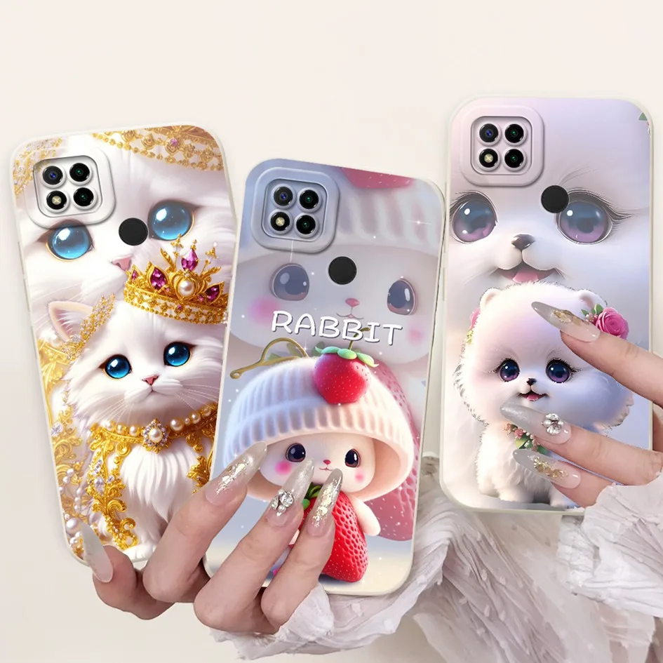 Funda a prueba de golpes para Xiaomi Redmi 9C, Funda Redmi9C NFC, Funda de lujo con espacio de mármol, parachoques suave de TPU con dibujos animados para Redmi 9 Activ - imagen 5