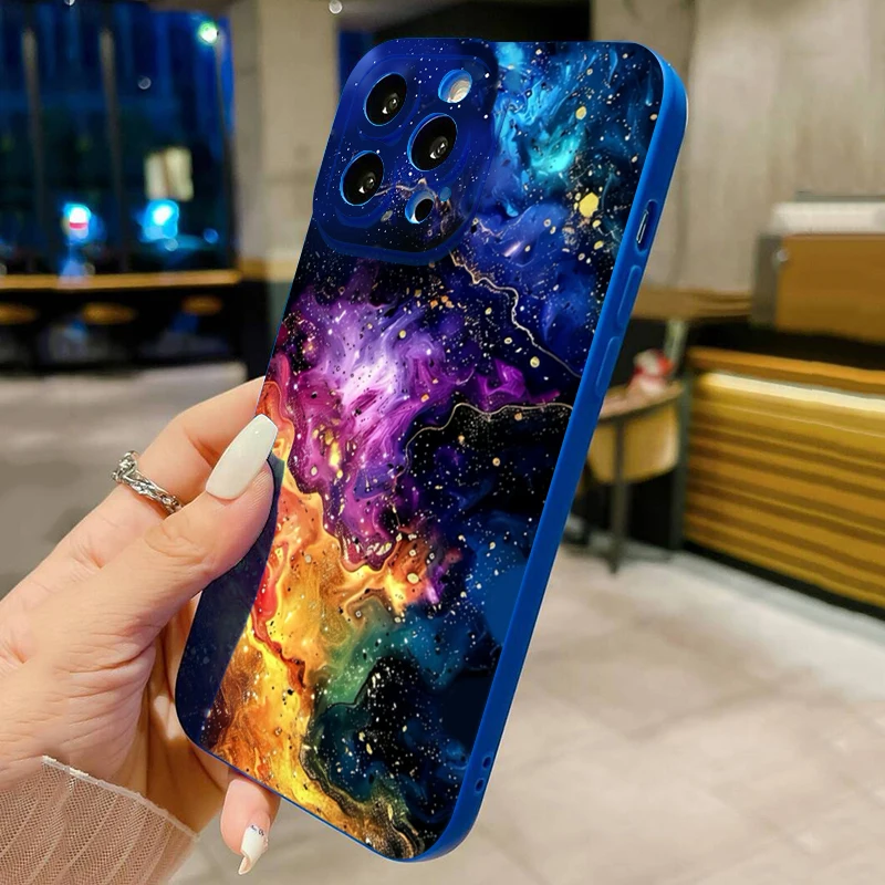 Funda de teléfono con diseño de mármol azul a prueba de golpes para Samsung Galaxy S25 Ultra S24 FE S23 Plus S22 A56 A55 A54 A53 A36 A35 A34 A16 - imagen 5