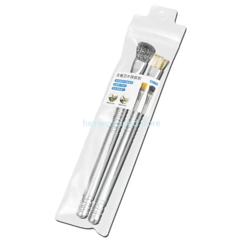 Y88B Double Purpose Repair Brush 2-in-1 Solder Pad Cleaning Tool Upgrades for Effective Electronics Maintenance - imagen 5
