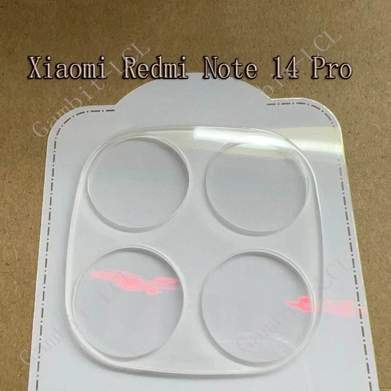 Lente de cámara integral 3D para Xiaomi Redmi Note 14 Pro + vidrio templado RedmiNote14Pro Note14Pro película protectora de pantalla trasera - imagen 3