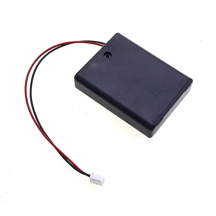 JCD AAA soporte de batería caja de almacenamiento 4 ranuras soporte de batería AAA con DC 5,5x2,1mm PH2.0 XH2.54 SM DuPont Terminal Leadwire - imagen 3