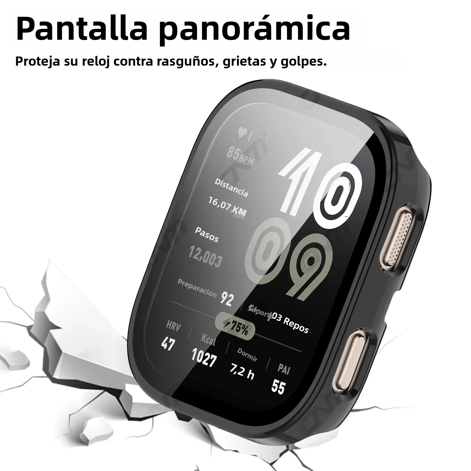 Vidrio + funda para Amazfit Bip 6 Protector de pantalla de vidrio templado y parachoques protector de PC duro para accesorios Amazfit Bip6 - imagen 5