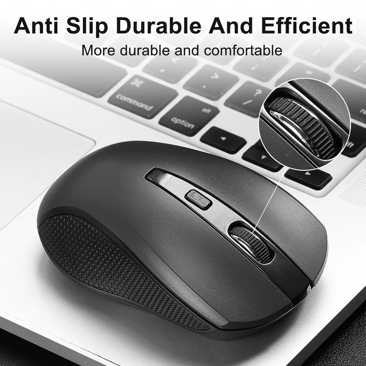 Ratón inalámbrico para Gamer, 2,4G, USB, inalámbrico, ergonómico, de 4 botones, para MacBook, tableta, Notebook, PC, accesorios para ordenador portátil - imagen 4