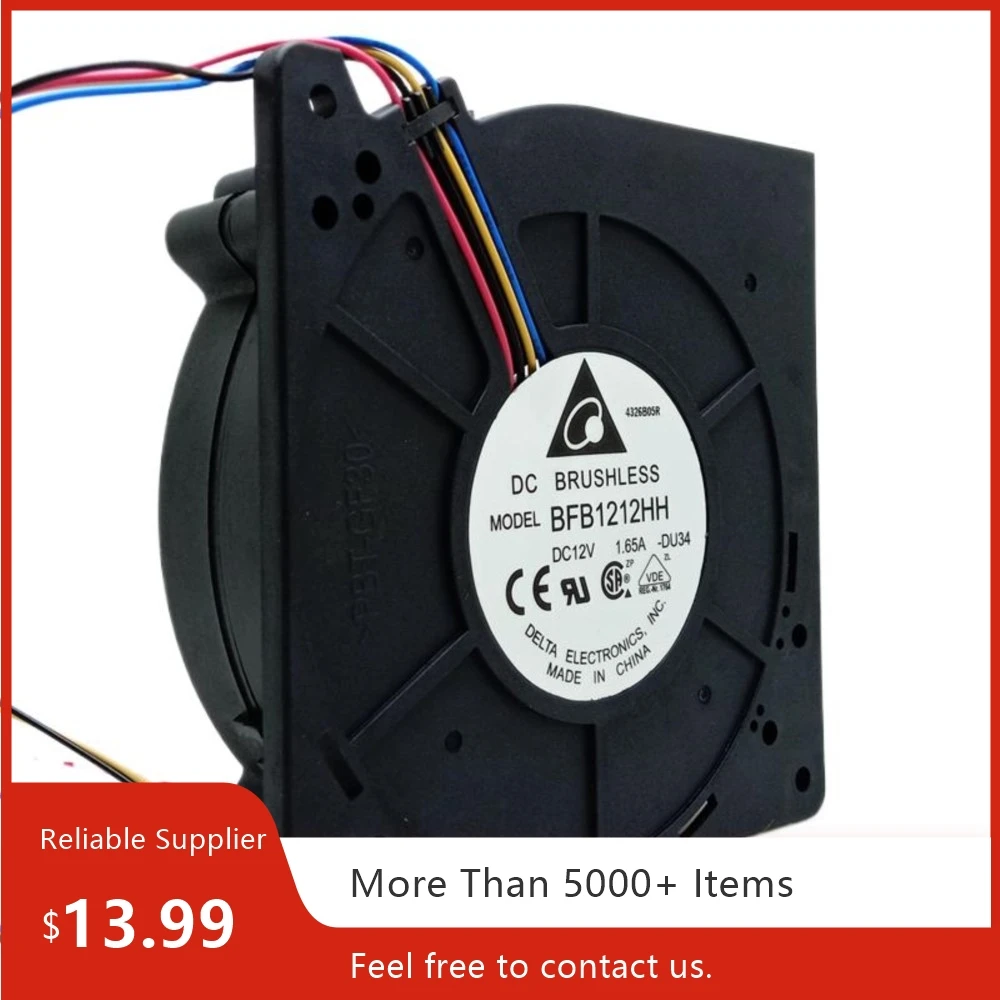para Delta BFB1212HH 12V 120mm DC ventilador de turbina con PWM y medición de velocidad para sistemas de refrigeración