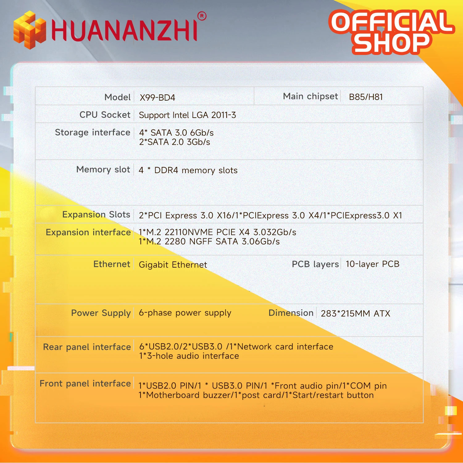 HUANANZHI X99 BD4 con placa base E5 2680 V4 LGA 2011-3 X99 compatible con Kit combinado DDR4 para juegos de alta gama y uso profesional - imagen 3