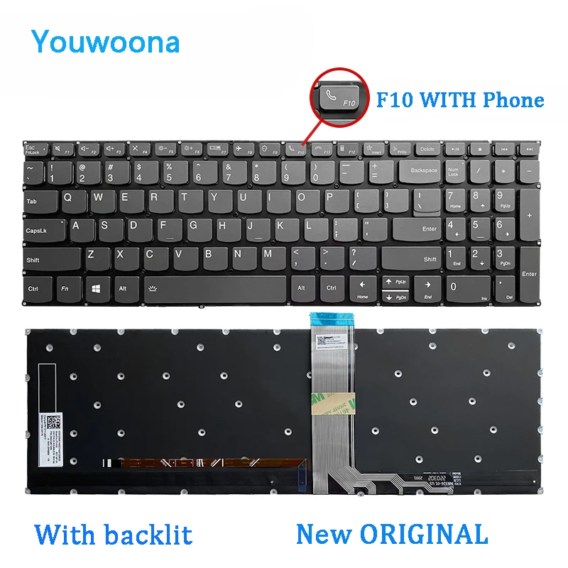 Nuevo teclado ORIGINAL para ordenador portátil LENOVO Ideapad 5-15IIL05 5-15ARE05 5-15ITL05 5-15ALC05 - imagen 2