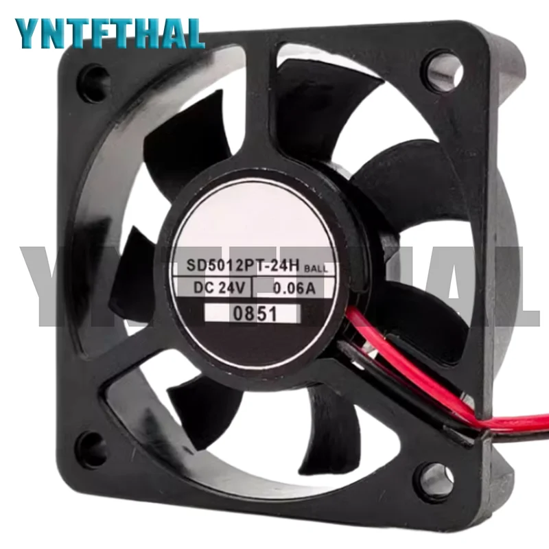 Nuevo SD5012PT-24H DC24V 0.06A ventilador de refrigeración de 2 cables - imagen 3