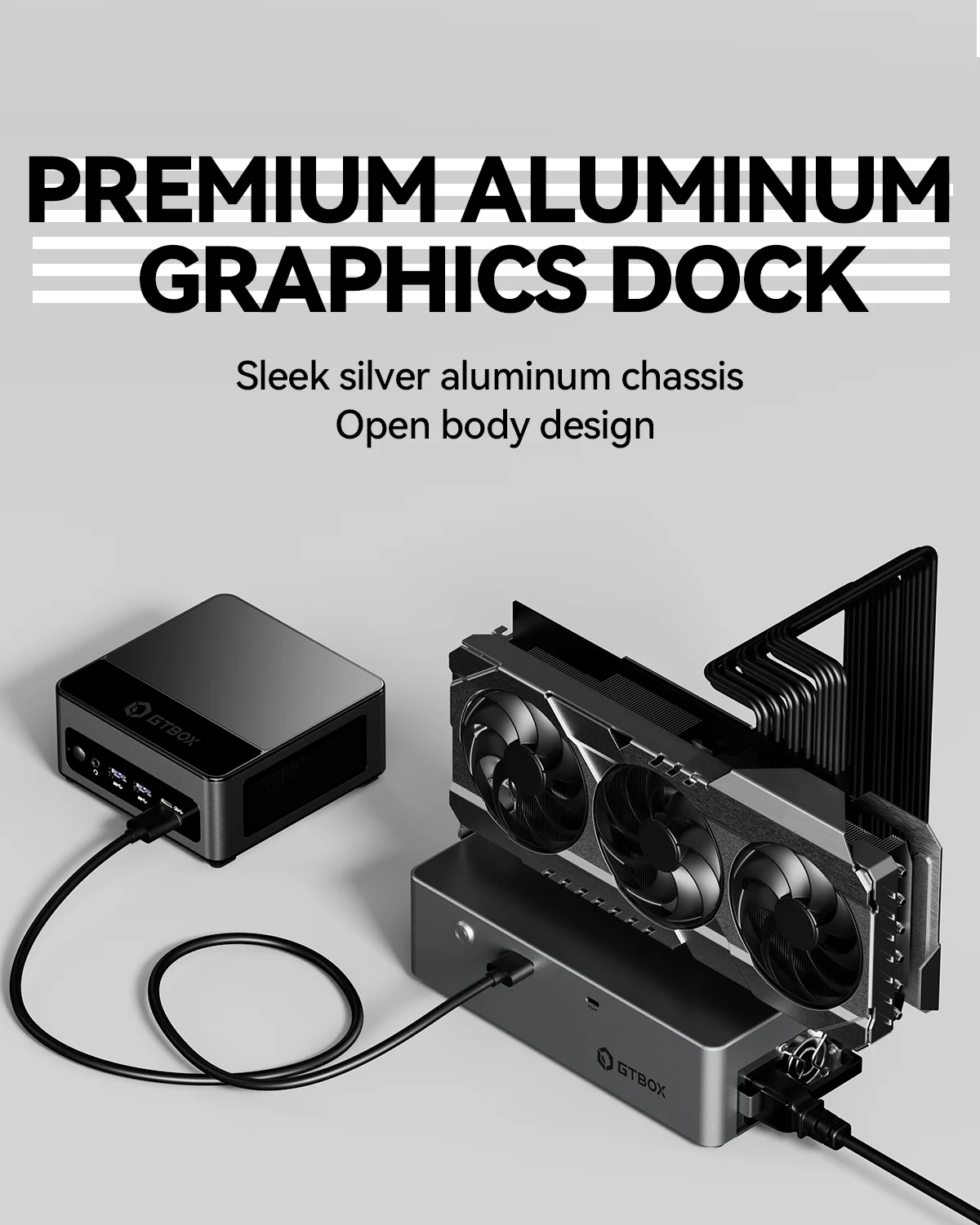 Base de tarjeta gráfica externa GTBOX G-DOCK con OCulink USB4, fuente de alimentación integrada Huntkey de 800W para estación de acoplamiento EGPU para PC de juegos - imagen 4