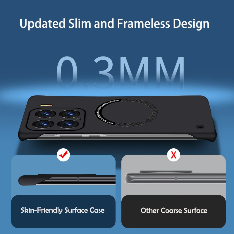 Funda de teléfono delgada magnética sin marco de Color sólido para Xiaomi Mi 15 Ultra 14 13T 13 12T 12 11T 11 Lite 10 10T Pro cubierta a prueba de golpes - imagen 5