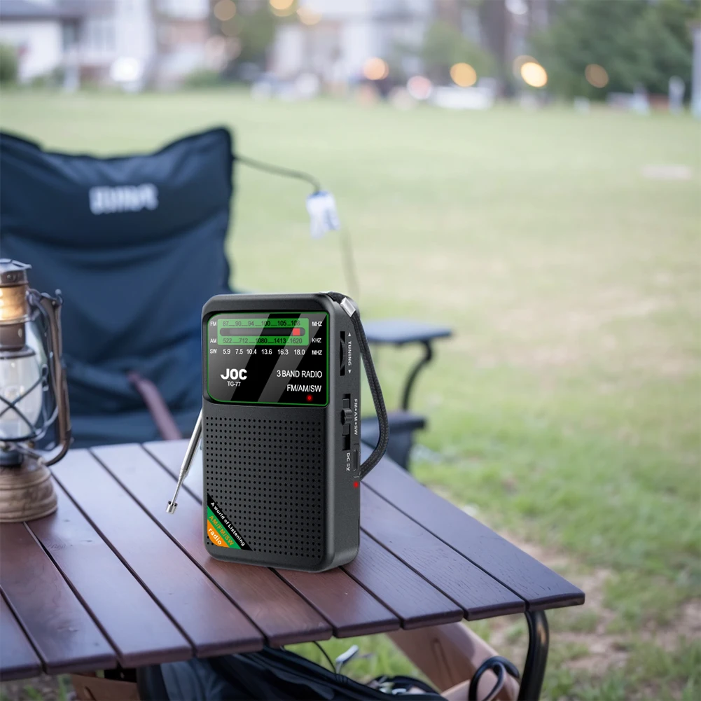 Radio de bolsillo de emergencia FM AM SW Radio tipo C recargable Transistor Radio con pantalla HD puntero Radio de bolsillo para personas mayores - imagen 3