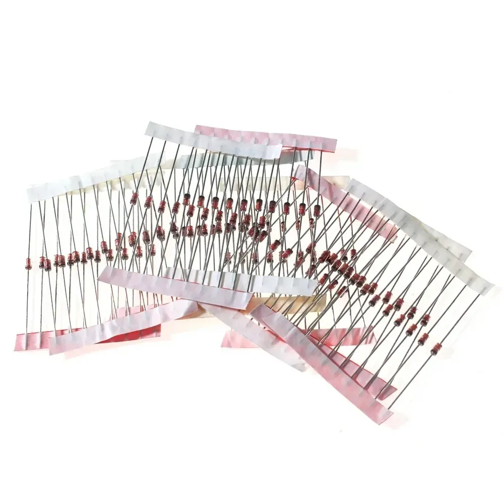 140 Uds diodo Zener 1/2W 0,5 W 3,3-30V Kit de diodos reguladores de voltaje 14 valores * 10 Uds = 140 Uds 4,7 V 5,1 V 6,2 V 6,8 V 8,2 V 10V 12V 15V - imagen 4