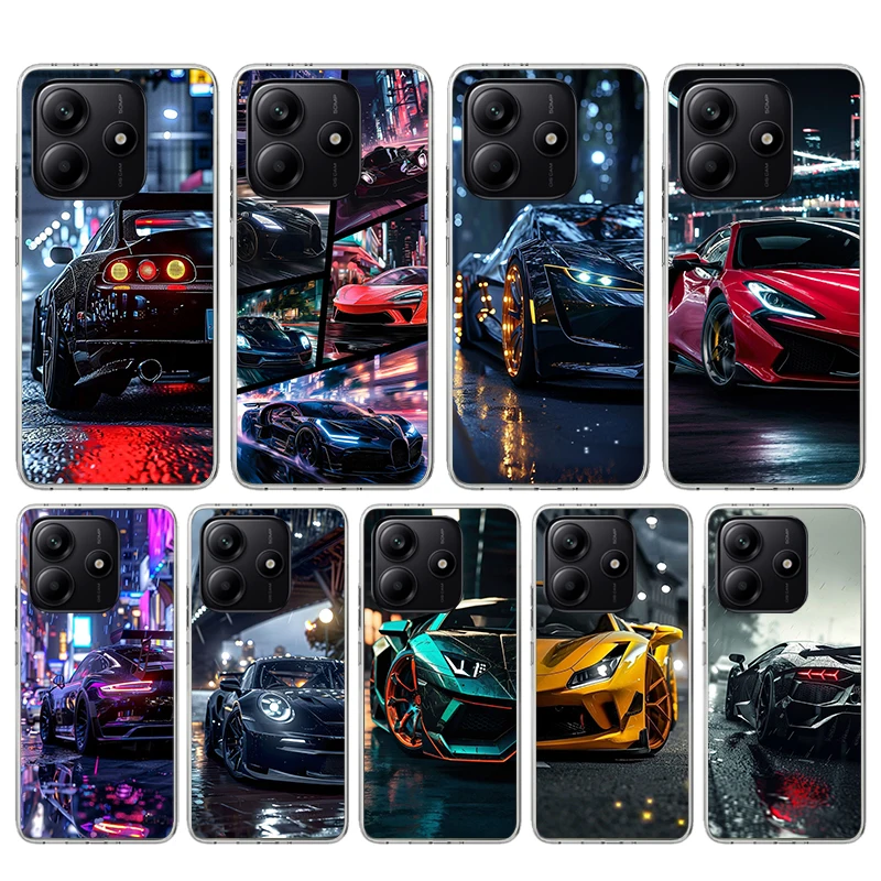 Cool masculino hombres coches deportivos funda de teléfono de silicona para Xiaomi Redmi Note 14 14S 13 12S 11 Pro Plus 11S 10 10S 11T 11E 4G 5G Soft Co