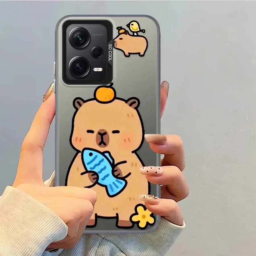 Funda para Xiaomi Mi 13T 12T Pro 11 Lite funda trasera para teléfono capibara dibujos animados lindo - imagen 3