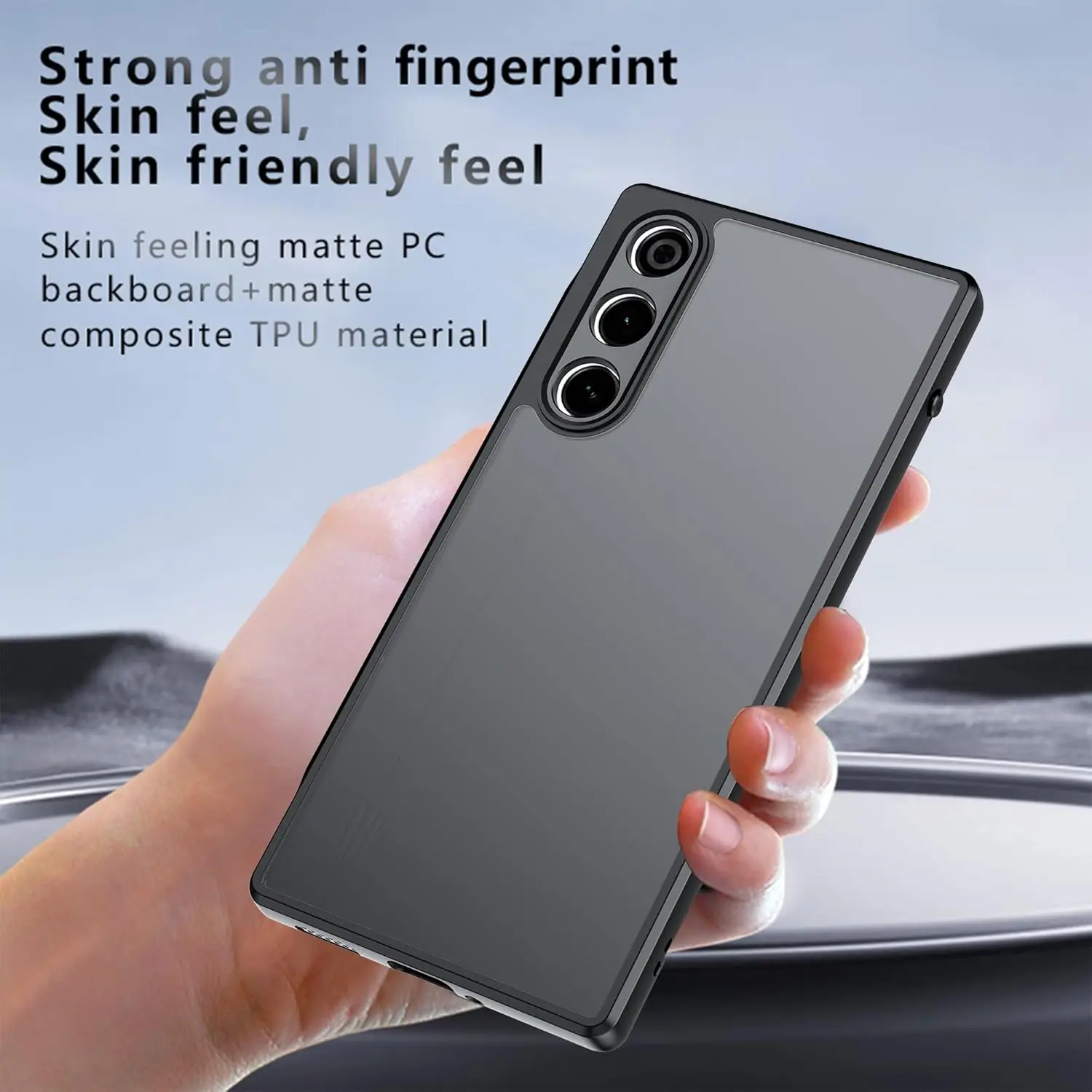 Funda mate esmerilada para ZTE Nubia Red Magic 10 Air Cover a prueba de golpes translúcido piel-táctil carcasa trasera dura Fundas - imagen 2