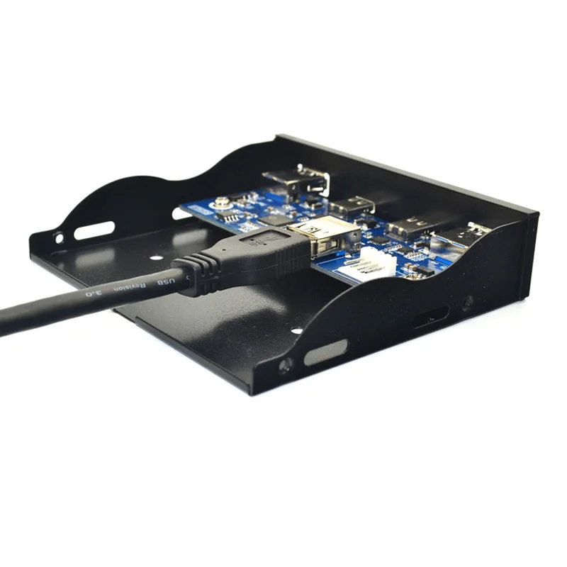 2 puertos USB 3,0 + 2 puertos USB 3,1 tipo C conector de 20 pines USB Hub USB C para computadora de escritorio unidad de disquete de 3,5 pulgadas Panel frontal - imagen 2