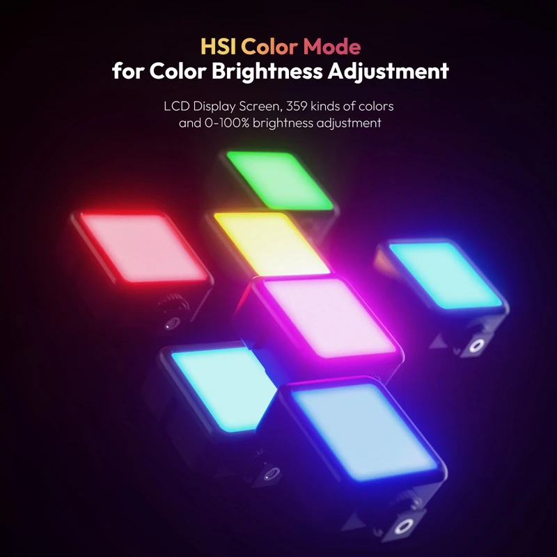 Ulanzi VL49 Mini RGB LED luz de vídeo 2700K-9000K en la cámara luz de relleno fotografía iluminación bolsillo Live Tiktok Vlog lámpara de luz - imagen 3