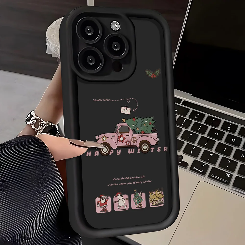 Funda de teléfono pintada de Papá Noel de TPU suave para iPhone 17 16 Pro Max 11 13 15 14 12 Air 16E 17promax 16promax Funda a prueba de golpes - imagen 5