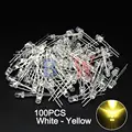 100pcs White-Yellow