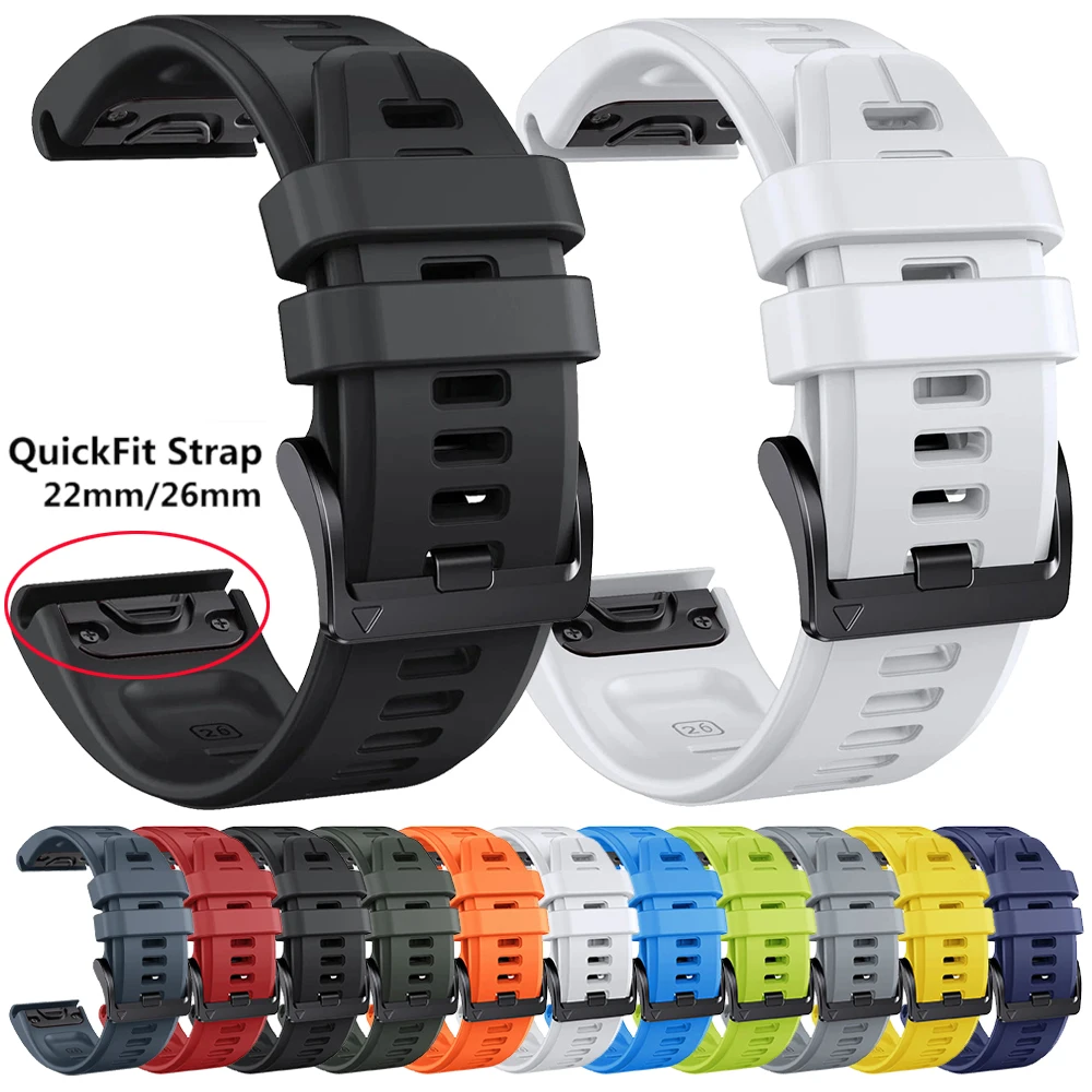 Correa de reloj Fenix5 para Garmin Fenix 5 5X Plus 1:1 Correa oficial Fenix 8 Pro E 7 7X 6 6X Enduro3 QuickFit 22/26mm Correa de silicona - imagen 2