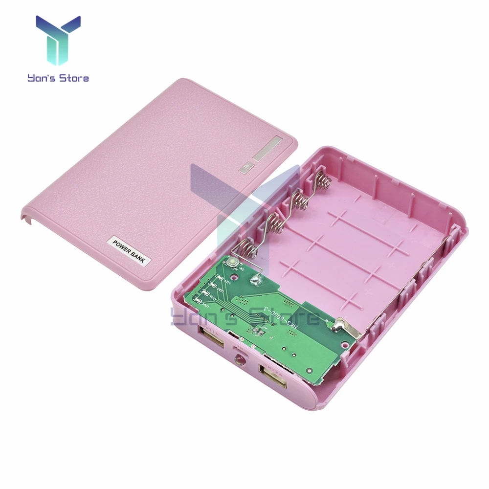 4X 18650 banco de energía USB cargador de batería caja de almacenamiento carcasa DIY con pantalla LCD para iPhone Android teléfono inteligente - imagen 5