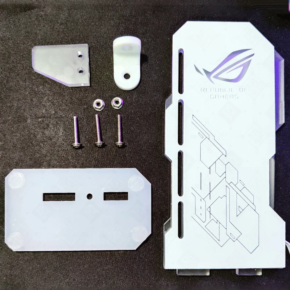 Soporte de tarjeta de Video personalizable ARGB Vertical MOD GPU, soporte blanco PC VGA, soporte de chasis, enfriador de agua personalizado, 5V, 3 pines AURA - imagen 5