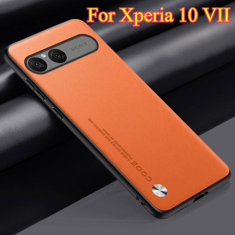 Funda mate de cuero PU liso para Sony Xperia 10 VII, funda de parachoques a prueba de golpes con marco suave ultrafino de silicona para Xperia 10 VII Vii